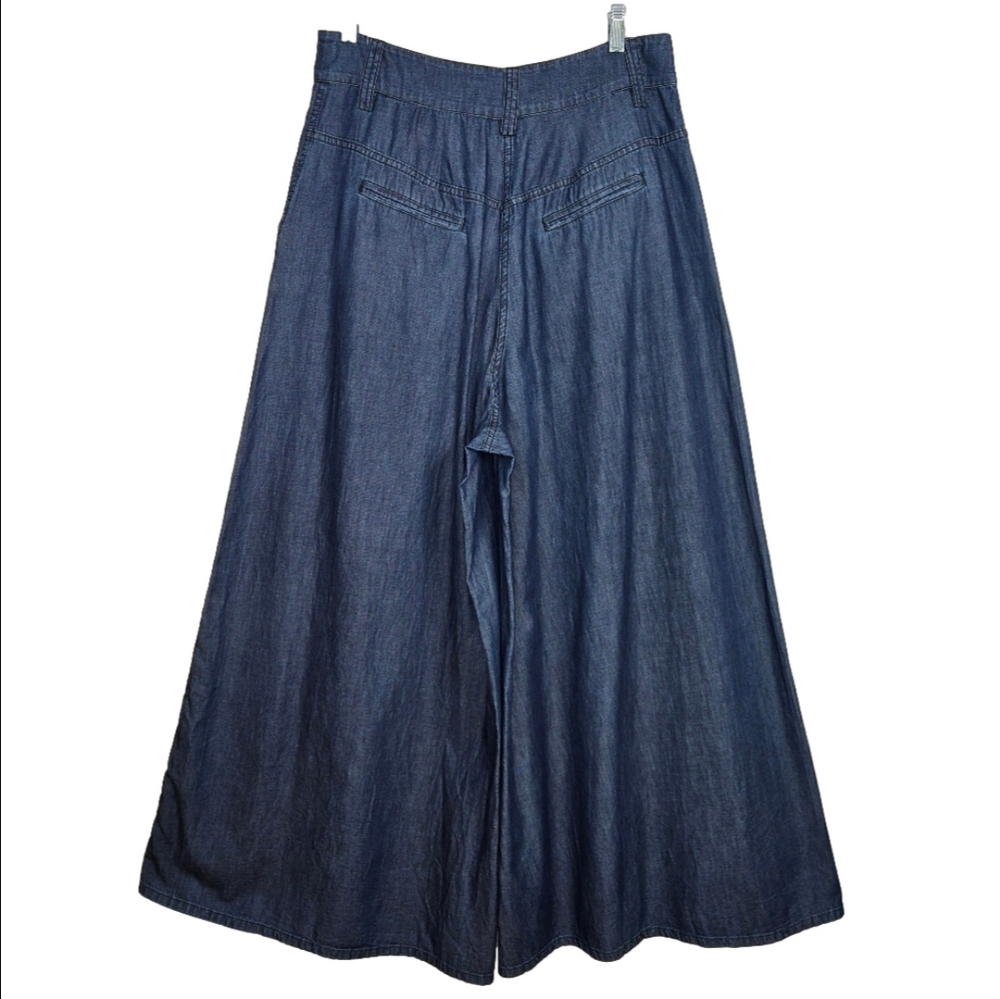 Dorothee Schumacher Wide-Leg High Waist Chambray Jeans/Pants, Size 5 (12) ~ EUC - Picture 6 of 16